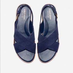 Cole Haan Fernanda Sandals (Suede blue) - US 7